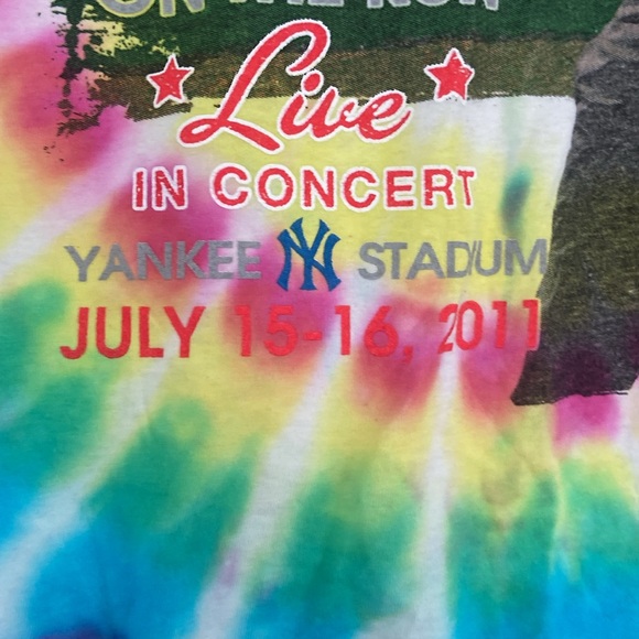 🔥GTC🔥F/B 2011 Paul McCartney TieDye On The Run Yankee Stadium 100% Cotton Tee. - Picture 5 of 6